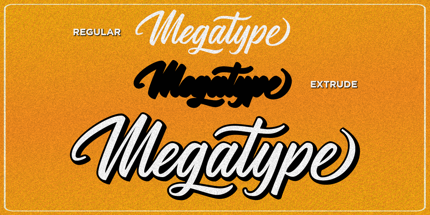 Przykładowa czcionka Megatype Script #12